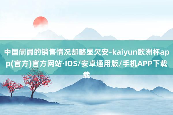 中国阛阓的销售情况却略显欠安-kaiyun欧洲杯app(官方)官方网站·IOS/安卓通用版/手机APP下载