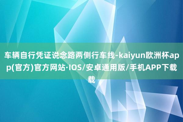 车辆自行凭证说念路两侧行车线-kaiyun欧洲杯app(官方)官方网站·IOS/安卓通用版/手机APP下载