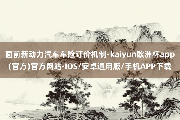 面前新动力汽车车险订价机制-kaiyun欧洲杯app(官方)官方网站·IOS/安卓通用版/手机APP下载