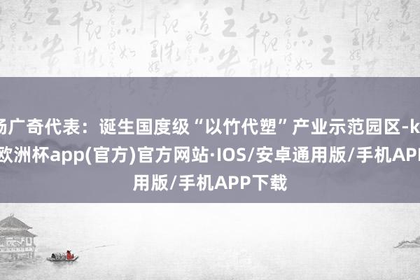 杨广奇代表：诞生国度级“以竹代塑”产业示范园区-kaiyun欧洲杯app(官方)官方网站·IOS/安卓通用版/手机APP下载