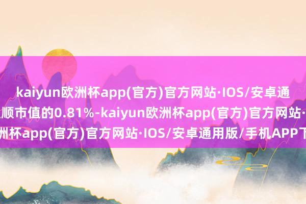 kaiyun欧洲杯app(官方)官方网站·IOS/安卓通用版/手机APP下载占通顺市值的0.81%-kaiyun欧洲杯app(官方)官方网站·IOS/安卓通用版/手机APP下载