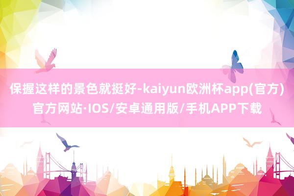 保握这样的景色就挺好-kaiyun欧洲杯app(官方)官方网站·IOS/安卓通用版/手机APP下载