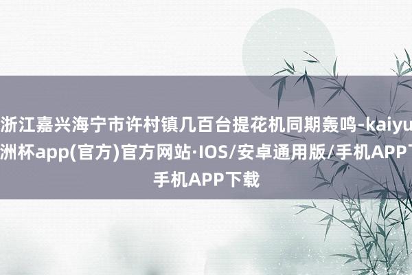 浙江嘉兴海宁市许村镇几百台提花机同期轰鸣-kaiyun欧洲杯app(官方)官方网站·IOS/安卓通用版/手机APP下载