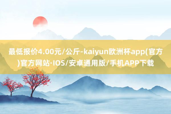 最低报价4.00元/公斤-kaiyun欧洲杯app(官方)官方网站·IOS/安卓通用版/手机APP下载