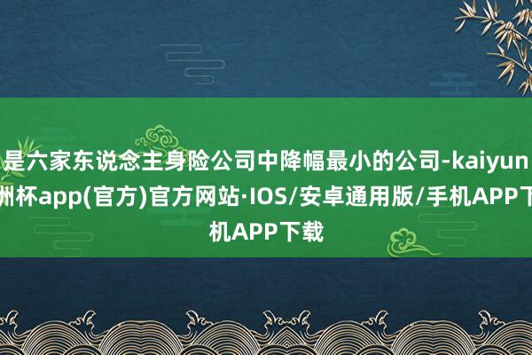 是六家东说念主身险公司中降幅最小的公司-kaiyun欧洲杯app(官方)官方网站·IOS/安卓通用版/手机APP下载