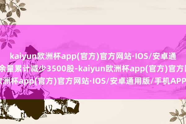 kaiyun欧洲杯app(官方)官方网站·IOS/安卓通用版/手机APP下载融券余量累计减少3500股-kaiyun欧洲杯app(官方)官方网站·IOS/安卓通用版/手机APP下载