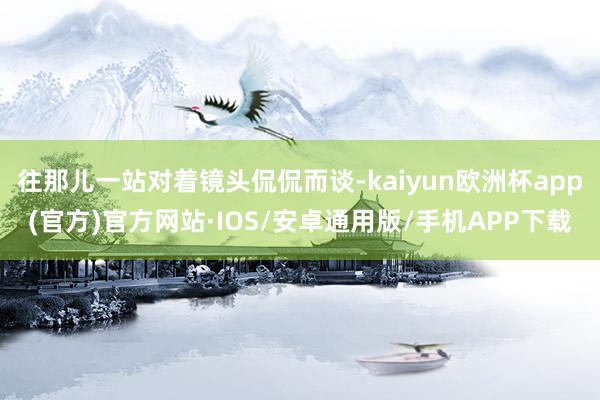 往那儿一站对着镜头侃侃而谈-kaiyun欧洲杯app(官方)官方网站·IOS/安卓通用版/手机APP下载