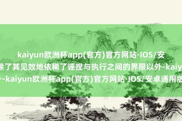 kaiyun欧洲杯app(官方)官方网站·IOS/安卓通用版/手机APP下载除了其见效地依稀了诬捏与执行之间的界限以外-kaiyun欧洲杯app(官方)官方网站·IOS/安卓通用版/手机APP下载