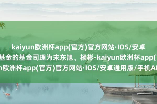 kaiyun欧洲杯app(官方)官方网站·IOS/安卓通用版/手机APP下载该基金的基金司理为宋东旭、杨彬-kaiyun欧洲杯app(官方)官方网站·IOS/安卓通用版/手机APP下载