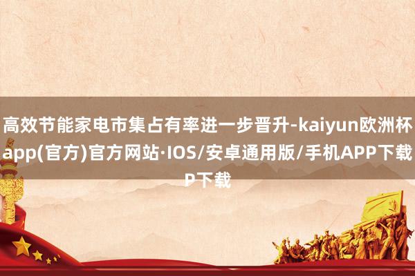 高效节能家电市集占有率进一步晋升-kaiyun欧洲杯app(官方)官方网站·IOS/安卓通用版/手机APP下载