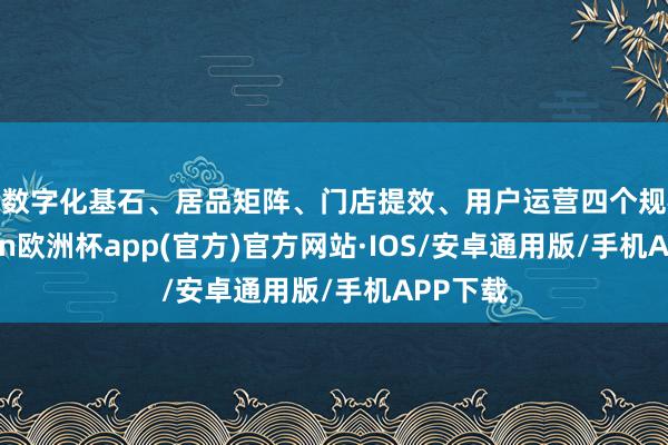 从数字化基石、居品矩阵、门店提效、用户运营四个规模-kaiyun欧洲杯app(官方)官方网站·IOS/安卓通用版/手机APP下载