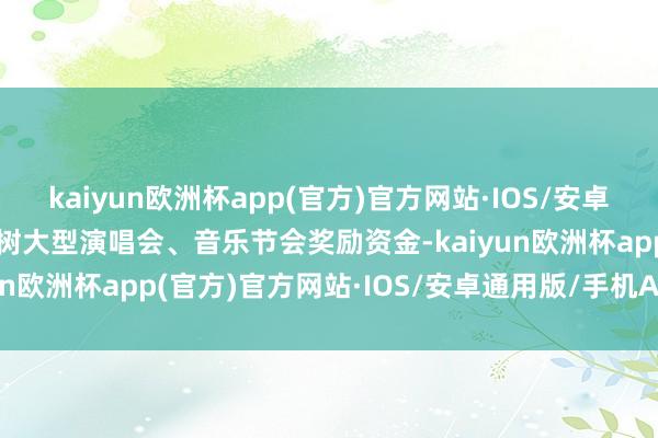 kaiyun欧洲杯app(官方)官方网站·IOS/安卓通用版/手机APP下载建树大型演唱会、音乐节会奖励资金-kaiyun欧洲杯app(官方)官方网站·IOS/安卓通用版/手机APP下载