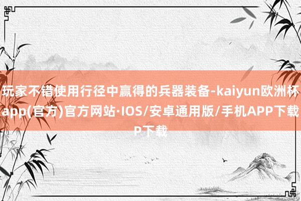 玩家不错使用行径中赢得的兵器装备-kaiyun欧洲杯app(官方)官方网站·IOS/安卓通用版/手机APP下载