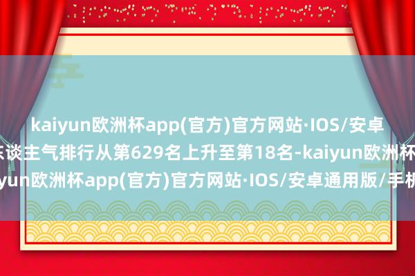 kaiyun欧洲杯app(官方)官方网站·IOS/安卓通用版/手机APP下载东谈主气排行从第629名上升至第18名-kaiyun欧洲杯app(官方)官方网站·IOS/安卓通用版/手机APP下载