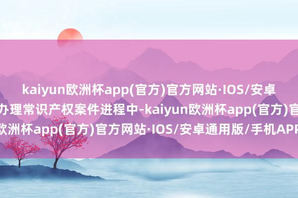 kaiyun欧洲杯app(官方)官方网站·IOS/安卓通用版/手机APP下载在办理常识产权案件进程中-kaiyun欧洲杯app(官方)官方网站·IOS/安卓通用版/手机APP下载