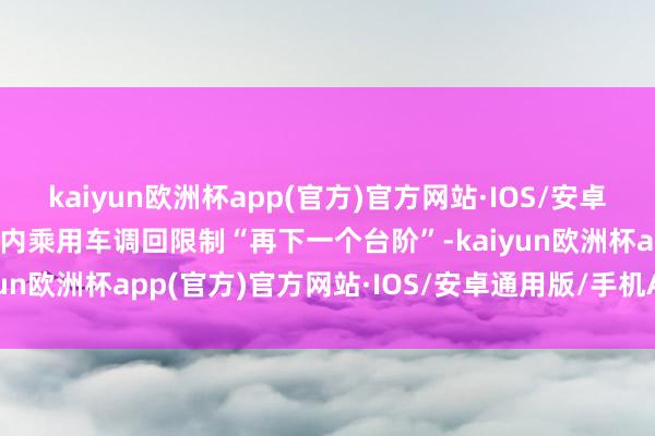 kaiyun欧洲杯app(官方)官方网站·IOS/安卓通用版/手机APP下载国内乘用车调回限制“再下一个台阶”-kaiyun欧洲杯app(官方)官方网站·IOS/安卓通用版/手机APP下载