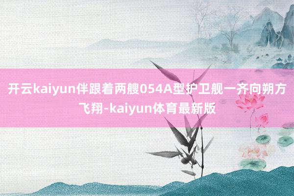 开云kaiyun伴跟着两艘054A型护卫舰一齐向朔方飞翔-kaiyun体育最新版